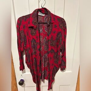 Vintage Virgo 11 brand button do paisley shirt.